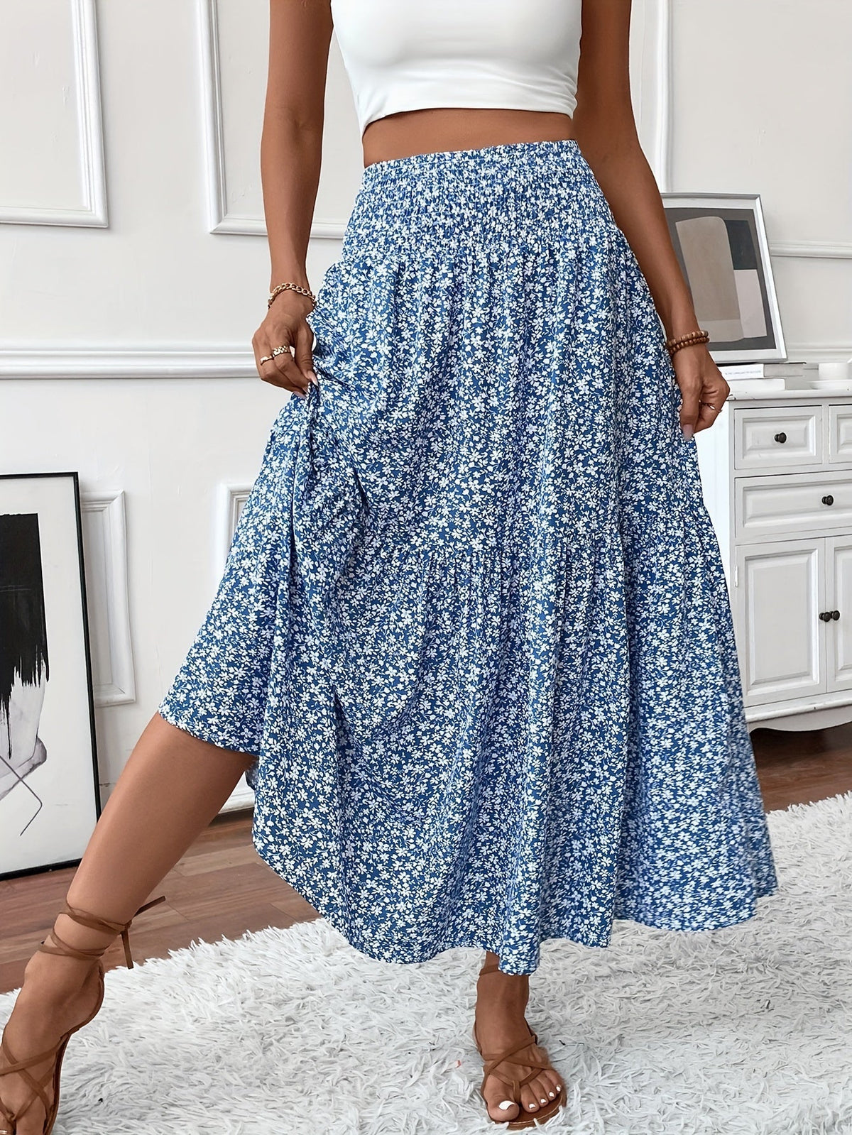 Elena Ditsy Floral Skirt