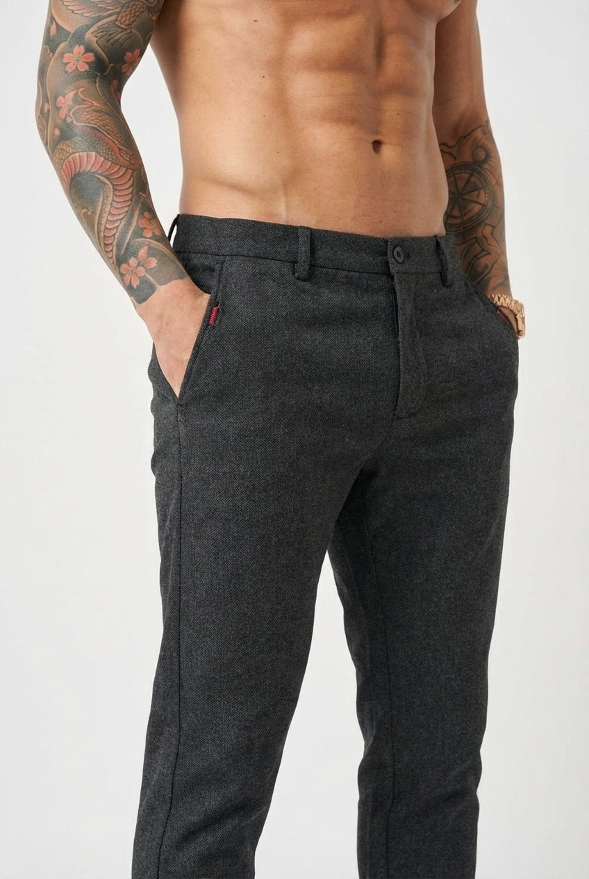 Luca Slim Fit Pants - Black