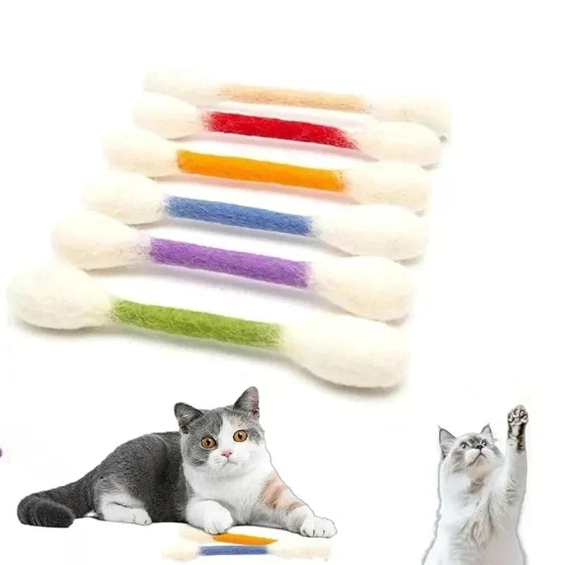 😻Interactive Swab Cat Toy with Catnip