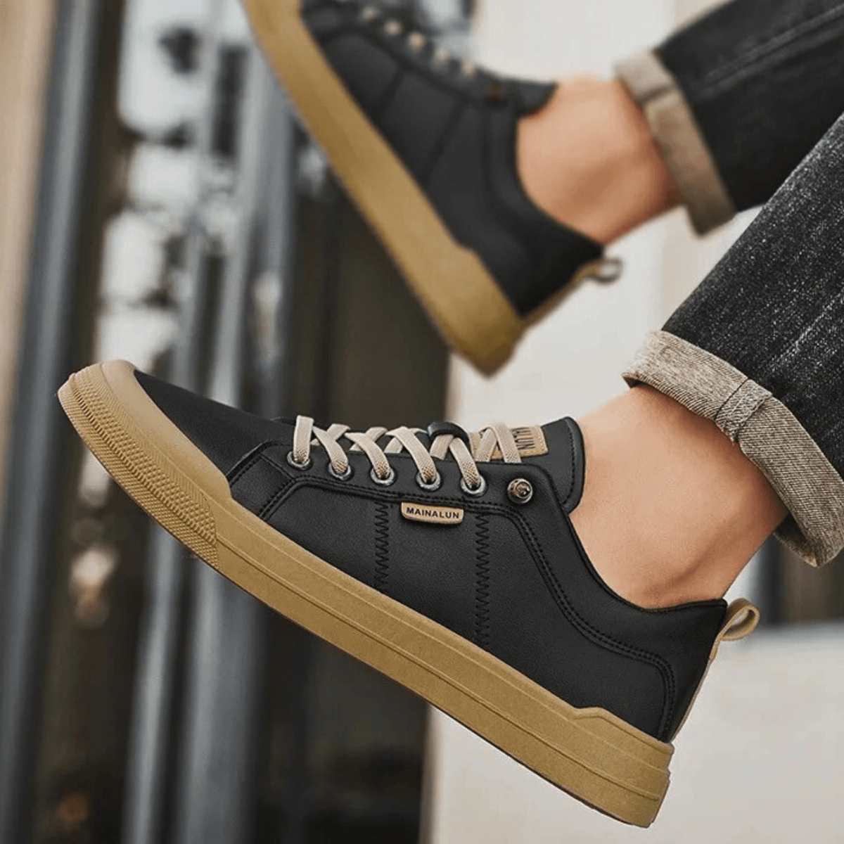 HARRINGTON LEATHER TRAINERS